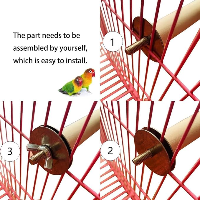 PINVNBY Bird Playground, Wood Parrot Play Gym Stand Perch Bird Cage Accessories for Small and Medium Parakeet Cockatiel Conure Love Birds Finch