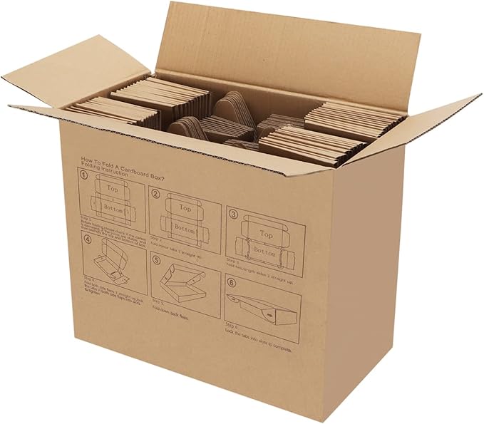 PHAREGE 6x4x3 inch Shipping Boxes Bulk 50 Pack Brown, Tab Lock Tuck Top Mailer Boxes for Packaging Small Business, Small Cardboard Gift Boxes for Wrapping Mailing Present