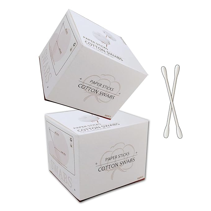 Natural Paper Cotton Swabs 1000ct, Double Tips Cotton Buds for Personal Care