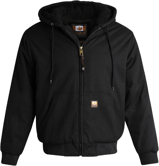 CANADA WEATHER GEAR Mens Winter Puffer Jacket - Heavyweight Insulated Ski Jacket Hooded Mens Coats Weather Resistant Coat