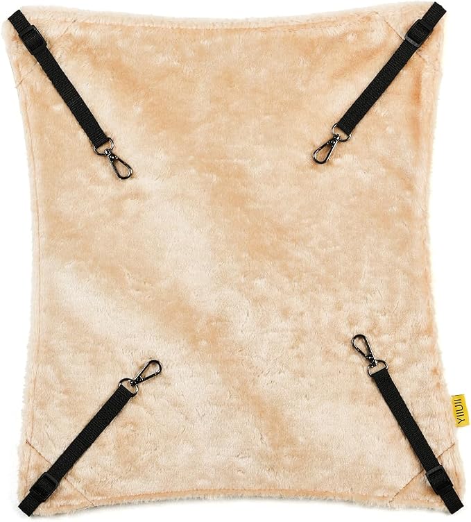 Cat Hammock for Cage Crate, 20"x18", Holds 30lb for Ferret & Kitten | Adjustable Soft