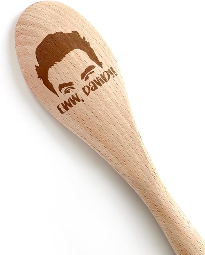 Funny David Wooden Spoons for Cooking, Friends TV Show Decor David Cooking Spoons, Schitts Merchandise Cooking Spoons, Kitchen Accessories Housewarming Gifts for Woman Chef Fans
