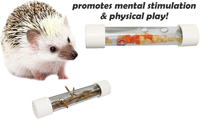 Exotic Nutrition Rolling Forage Cylinder - Fun & Unique Forage Toy - Sugar Glider, Hedgehog, Squirrel, Chinchilla, Prairie Dog, Degu, Chicken, Bird, Skunk, Rabbit, Hamster, and Other Small Animals