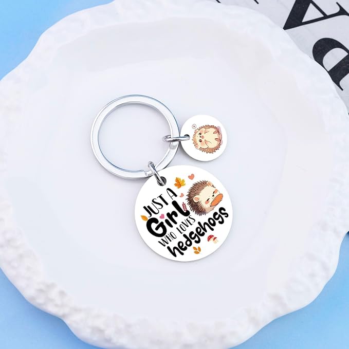 Hedgehog Accessories Hedgehog Gifts For Women Girls | Hedgehogs Keychain Jewelry Animal Lover Gift Hedgehogs Birthday Decorations Samll Gifts For Teen Girls Christmas Gift