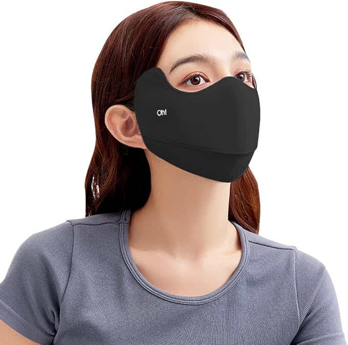 Sun Protection UPF 50+ UV Face Cover Summer Face Mask Neck Gaiter with Ear Loops SLN3M308