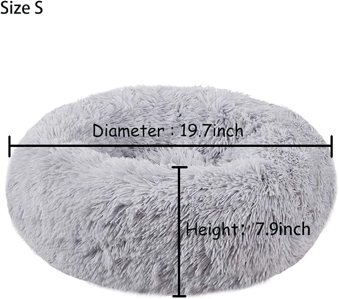 Cat Bed for Indoor Cats,Mini Plush Self Warming Kitten Bed, 20 Inch | Soft Round Fluffy Dog Bed and Cat Nest for Kittens and Small Dogs, Cozy Medium Bed for Indoor and Warm Autumn or Winter Sleep