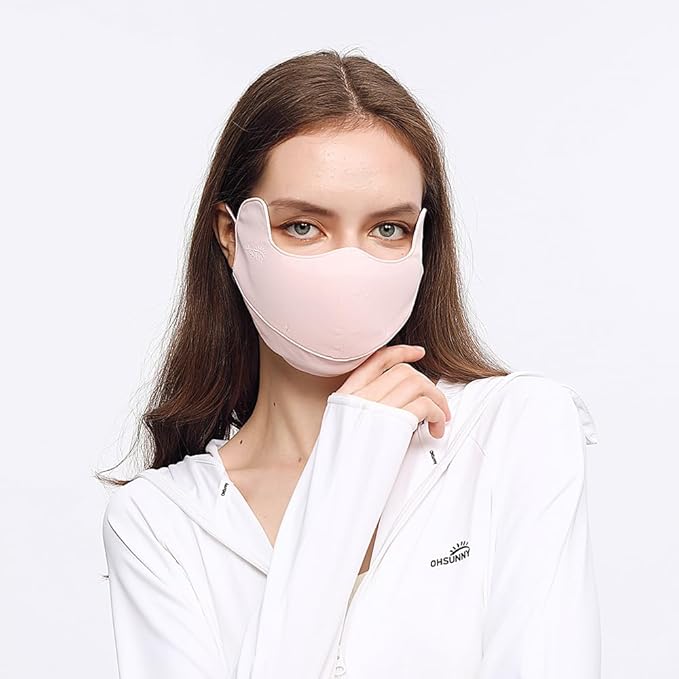 Sun Protection UPF 50+ UV Face Cover Summer Face Mask Neck Gaiter with Ear Loops SLN3M308