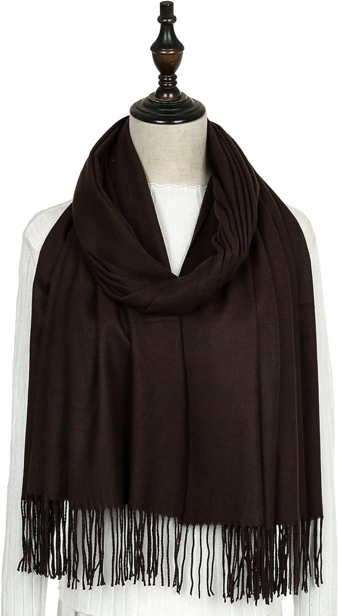 RIIQIICHY Women's Scarf Pashmina Shawls and Wraps for Evening Dress Bridesmaid Wedding Bridal Winter Warm Long Large Scarves