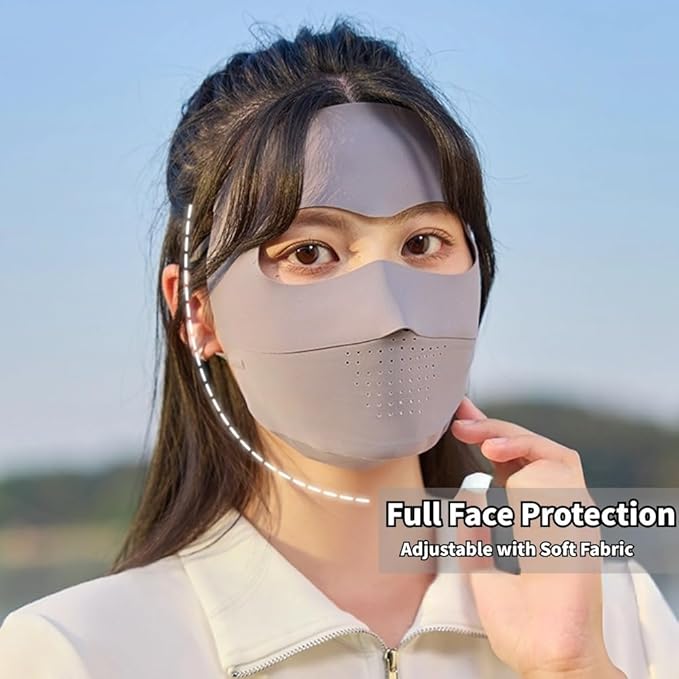 Breathable UV Face Cover UPF 50+ Women Summer Face Covering Eye Protection Sunscreen Mask Sports Face Cover