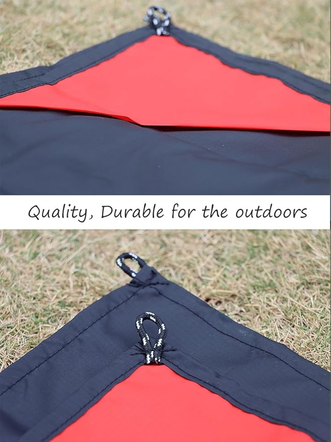 Orga'Neat Pocket Picnic Blanket, Sandproof Lightweight Pocket Camping Tarp, 55″x 60″ Foldable & Fits into Small Bag, Water Resistant Washable Quick Dry Compact Beach Mat for Outdoor Recreation