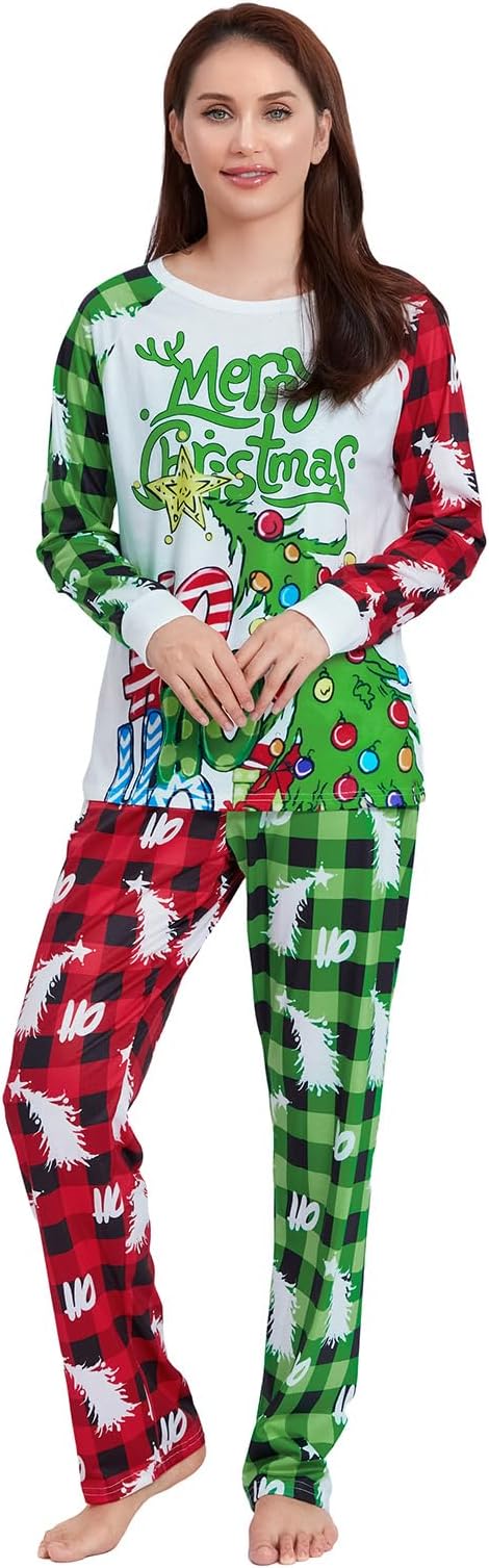 Christmas Family Pajamas Matching Sets, Matching Christmas Pjs For Family and Dog, Holidays Jammies Family Pjs Set