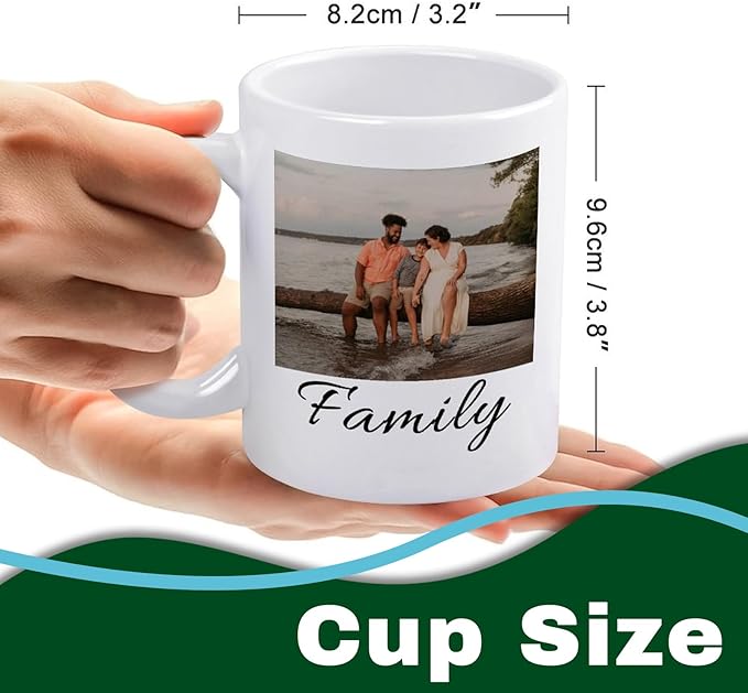 Custom Mug - Personalized Coffee Mug with Image, Logo, or Text | Custom Photo Cup | Customized 11 Oz Ceramic Tea Cup Taza Personalizadas Custom Gifts for Men & Women