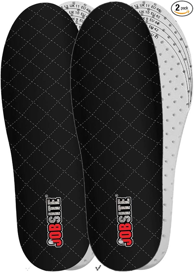 JobSite Warm Feet Thermal Insoles – 3M Thinsulate Insulation - Men 8-13 - 2 Pairs