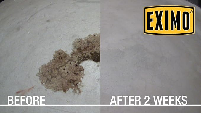 CAF Outdoor Cleaning EXIMO Waterless Concrete Cleaner, Oil Stain Remover for Asphalt, Driveway, Garage Floor, Basement and Walkway Surfaces, Natural Concrete Cleaner Powder Treatment, 3 lb Container