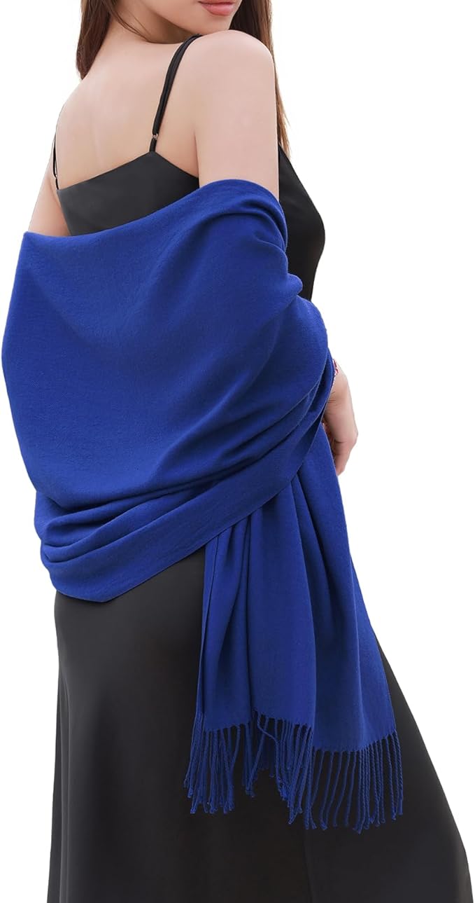 RIIQIICHY Women's Scarf Pashmina Shawls and Wraps for Evening Dress Bridesmaid Wedding Bridal Winter Warm Long Large Scarves