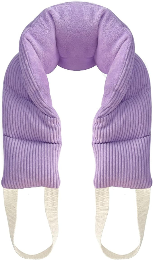 uncn Heating Pad for Neck and Shoulders and Back Moist Small Microwavable Neck Wrap Warmer Weighted Heat Wrap Microwave Heatable Rice Beanbag Cervical Hot Pack Lavender Scented 1.5Pounds