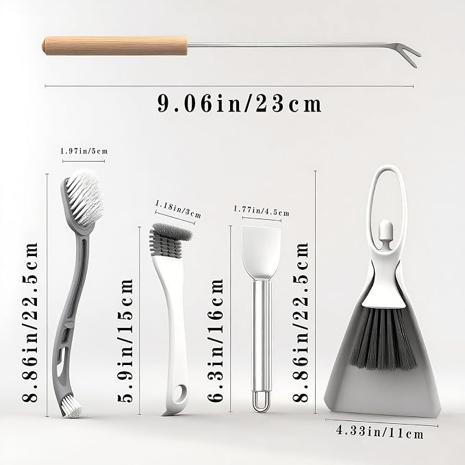 5-Piece Bird Cage Cleaning Brush Tool Set, Bird Cage Cleaner, Pet Cage Cleaning Kit, Suitable for Bird Cages, Rabbit Cages, Hamster Cages, Parrot Cages, and Other Small Pet Cage Accessories