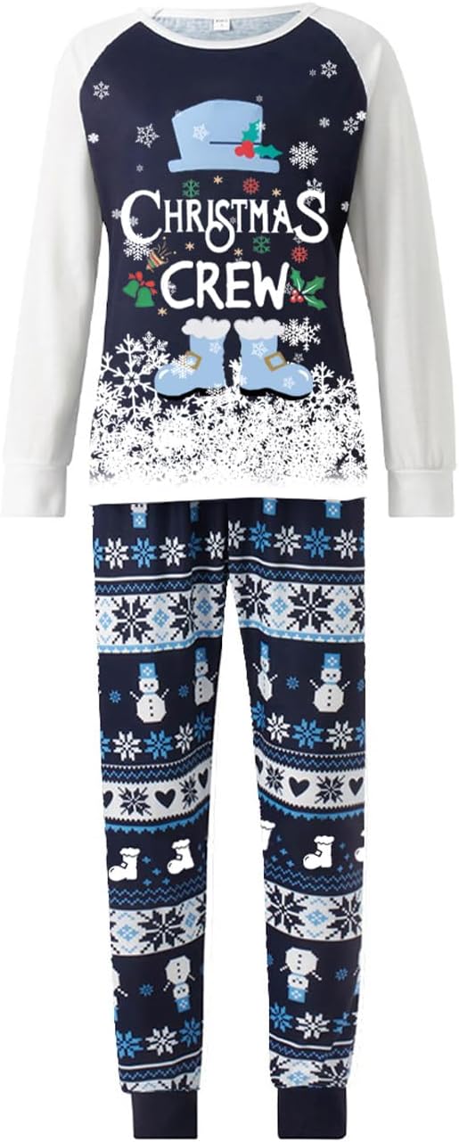 Christmas Family Pajamas Set Matching Holiday Plaid Sleepwear Set Reindeer/Tree Print Loungewear for Xmas Eve