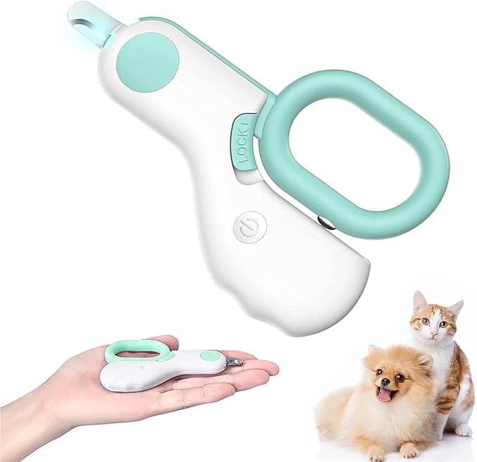 Small Animals Nail Clippers with LED Lights to Avoid Excessive Cutting and Razor Sharp Blades - Professional Claw Trimmer for Tiny Dog Cat Kitten Bunny Rabbit Bird Guinea Pigs Ferret Hamsters (Blue)
