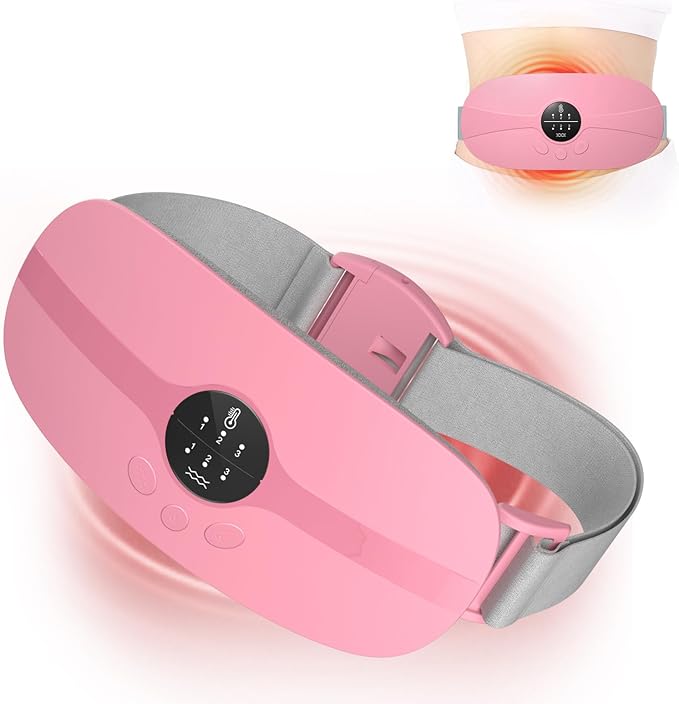 Heating Pad for Period Cramps Portable Cordless 3S Fast Period Heating Pad Cramp Relief with 3 Heat Levels and 3 Massage Modes Menstrual Electric Waist Wrap Belt for Pain Relief Gifts for Her