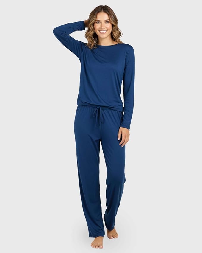 Real Essentials 2 Pack: Women's Comfy Pajama Sets - Short & Long Sleeve Ladies Loungewear Sleepwear PJs (Available In Plus)