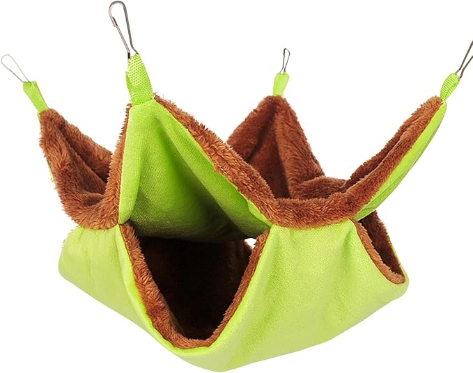 Pet Cage Hammock, Bunkbed Hanging Hammock for Small Animal Hideout - Sugar Glider, Ferret, Squirrel, Guinea Pig