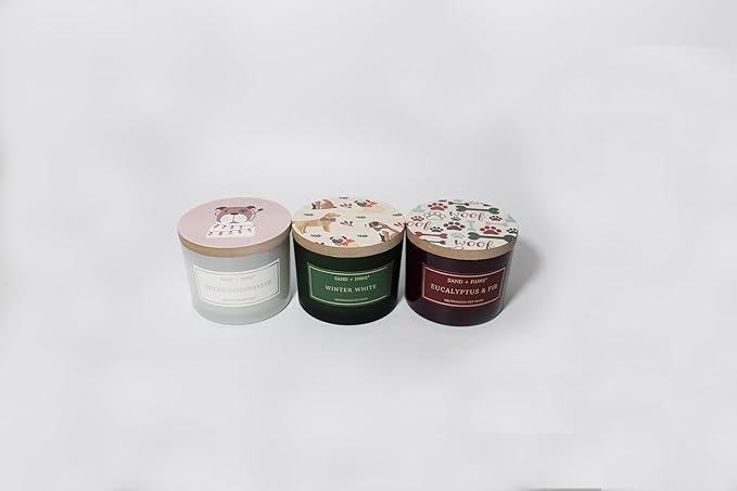 Sand + Fog Scented Candle - Winter White – Additional Scents and Sizes – 100% Cotton Lead-Free Wick - Luxury Air Freshening Jar Candles - Perfect Home Decor – 12oz