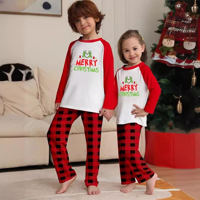 TEERAPHIQUE Christmas Pajamas for Family,Family Holiday Pajamas Matching Sets,Xmas Jammies for Couples
