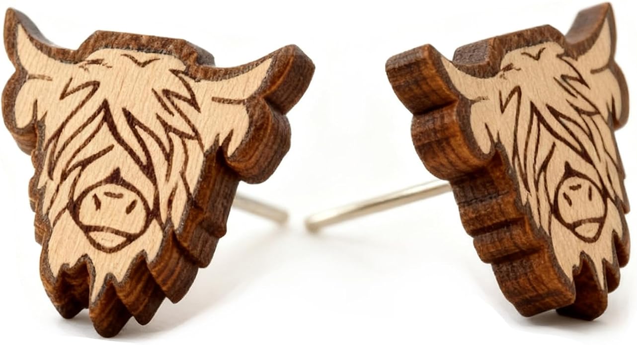 Wooden Stud Earrings for Women Hypoallergenic Jewelry Gifts for Women