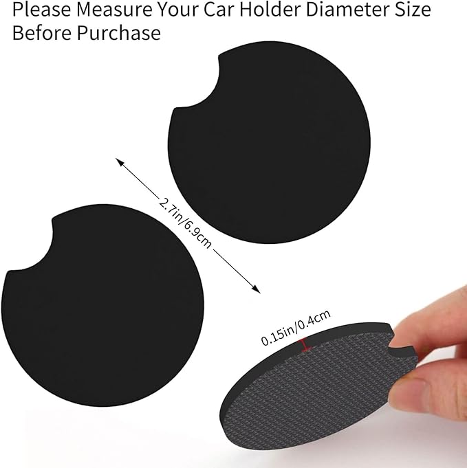 Custom Car Coasters for Cup Holders Personalized Car Coaster with Photo Text Logo Universal Non-Slip Rubber Car Coasters Car Interior Accessories Sets 2pcs