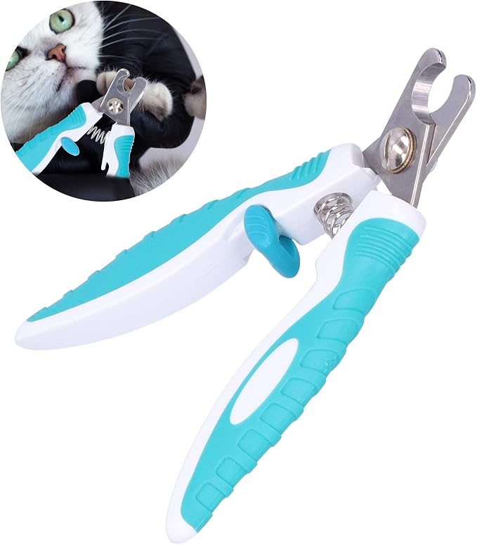 Cat Nail Clipper, Stainless Steel Cat Dog Animal Claw Trimmer Cutter Grooming Tool, Cat Claw Trimmer Cat Scissors Pet Nail Clippers for Cats Kitten Puppy Rabbit Bird Ferret