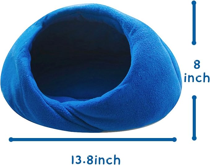 Ferret Bed Cave and Hideouts Comfortable，Hideaway Bed Accessories for CageBeds and Hideouts Safe & Cozy for All Ages Ferrets (Blue)