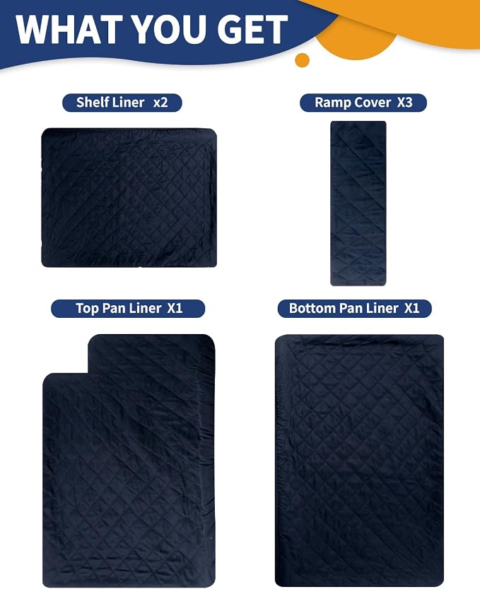 C-LIGHT Ferret Cage Liner, for Ferret Nation & Critter Nation Cage, 4-Layer | Absorbent Cotton with Ultrasonic Welding. Anti-Leak & Odor Control. Fits Chinchilla & Small Animal Cage Accessories.
