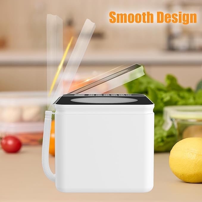 372 Ounce Fruit and Vegetable Washing Machine, Fruit Cleaner Device, Large Multipurpose Veggie Cleaning Machines, Food and Meat Purifier Device in Water for Home and Commercial (White)