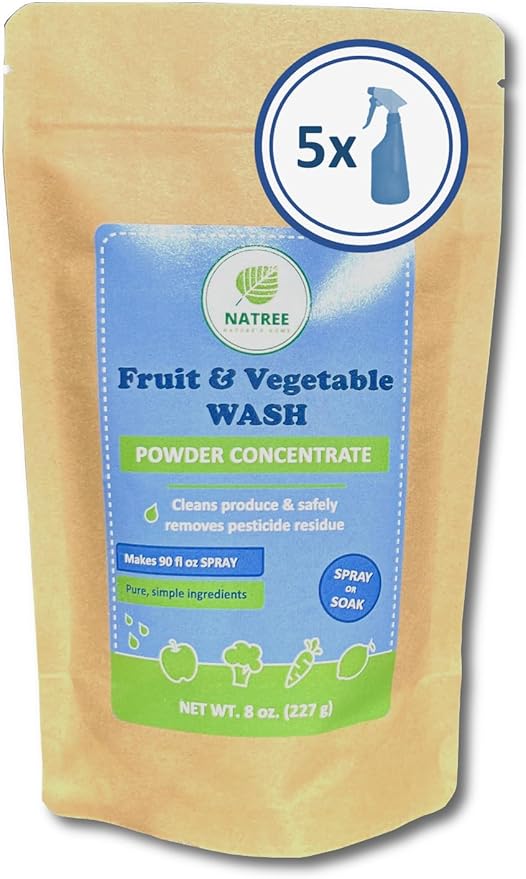 Fruit and Vegetable Wash - All Natural, Organic - Powder Concentrate 8 oz.