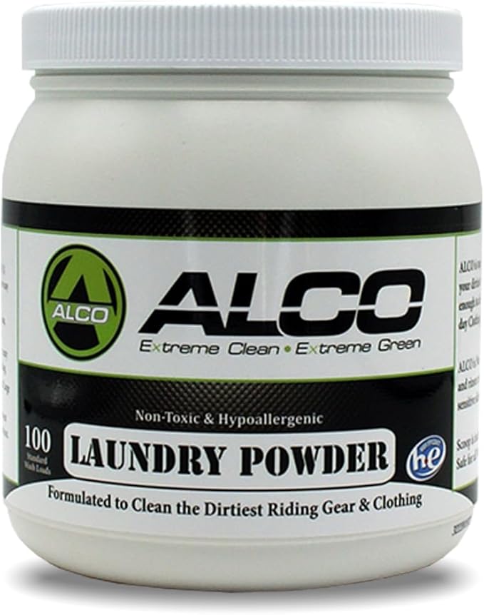 ALCO Laundry Powder - Powerful Stain Removal - Hypoallergenic and Unscented Formula for All Fabrics including Riding Gear, Gym, Baby and Delicate Clothing - 2 lbs, Pack of 6