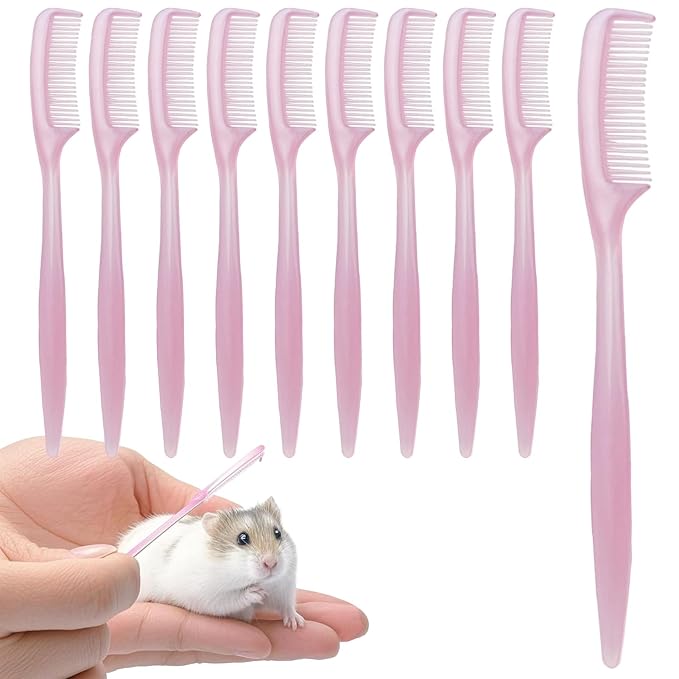 Bunny Brush for Grooming 10 Pieces Small Animal Grooming Comb | Hamster Comb for Tiny Pet Ferret Indoor Home Coat Sensitive Skin Daily Care