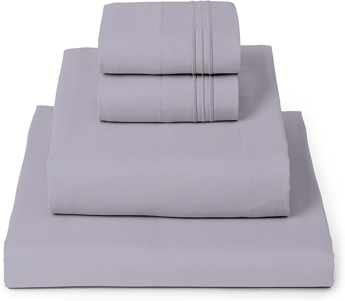 Mellanni Full Sheets Set - 4 PC Iconic Collection Bedding - Hotel Luxury, Extra Soft, Cooling Bed Sheets - Wrinkle, Fade, Stain Resistant (Full, Lavender)