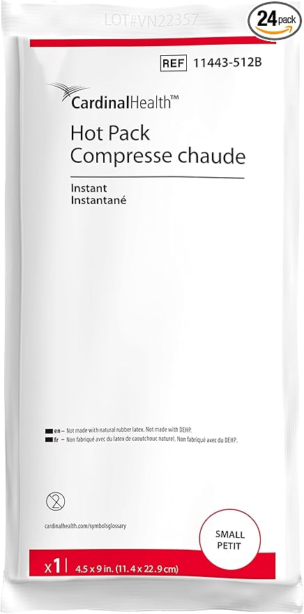 Cardinal Health™ Instant Hot Pack, Small, 4.5 x 9IN, Case of 24
