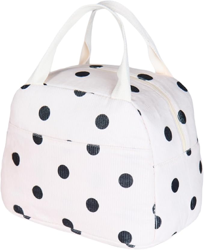 Lunch Bag for Women Men Girl,Large Cute Corduroy Lunch Tote Bags - Reusable Insulated Lunch Box for women with Handle, Leakproof WaterProof Design for Office, School, Work,Picnic.