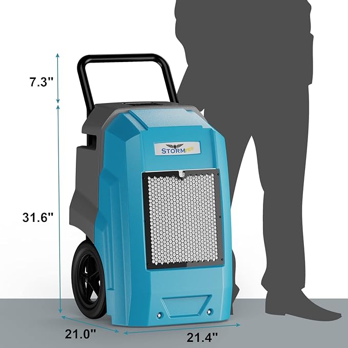 ALORAIR 180 PPD Storm Pro Commercial Dehumidifier, LGR Portable Dehumidifier with Pump, cETL Listed, 5 Years Warranty, LCD Display, for Clean-Up, Flood, Moisture