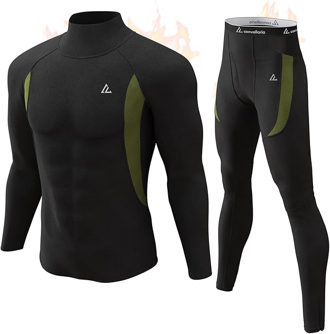 CL convallaria Thermal Underwear Long Johns Set Mens Winter Gift Hunting Gear Sport Base Layer Bottom Top