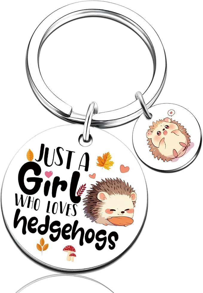 Hedgehog Accessories Hedgehog Gifts For Women Girls | Hedgehogs Keychain Jewelry Animal Lover Gift Hedgehogs Birthday Decorations Samll Gifts For Teen Girls Christmas Gift