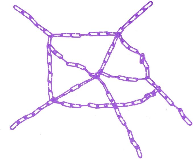 200Pcs Purple C-Clips Plastic Chain Links for Birds & Small Pets | Non-Toxic Safe & Durable. Chew-Resistant For Indoor/Outdoor. C-Clip Snaps Together Easily. Plastic Chain Toy For Small Pets
