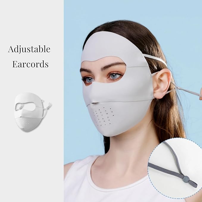 Full-Face Sun Protection Mask Face Cover Summer Breathable UV Protection Outdoor Wear for Women