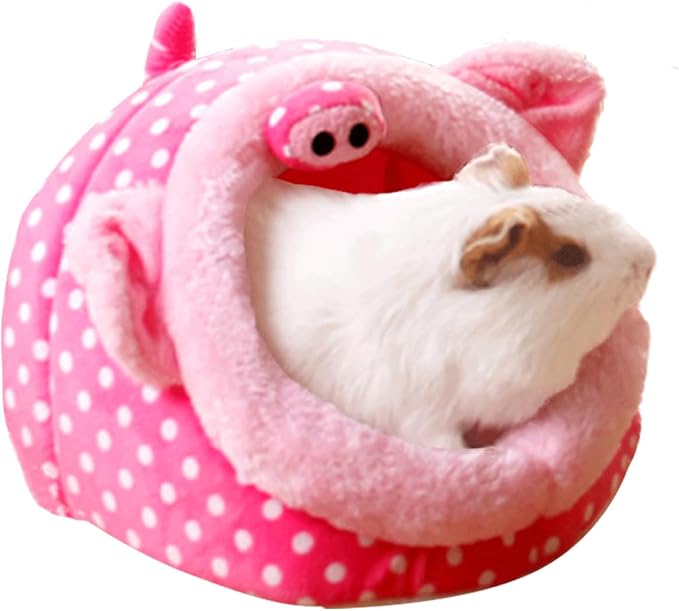 EAEDMY Guinea Pig Bed House & Hideout for Rat Bearded Dragon Hedgehog Ferret to Sleep and Hide, Guinea Pig Cage Accessories Habitat Décor (Large, 3.Pig)