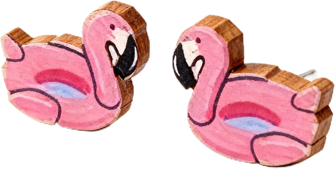 Wooden Stud Earrings for Women Hypoallergenic Jewelry Gifts for Women