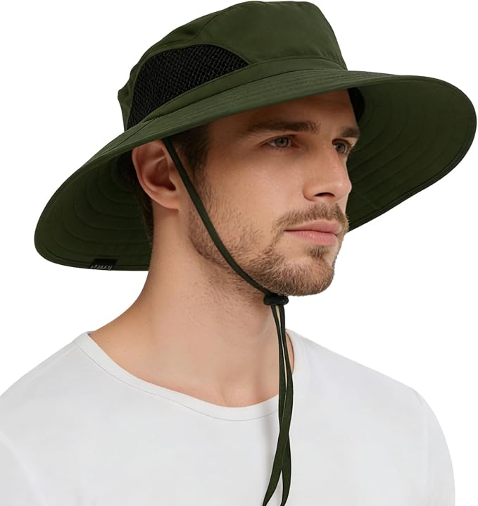 EINSKEY Wide Brim Sun Hat, UPF 50+ UV Protection Waterproof Packable Bucket Hat for Men & Women, Fishing Hiking Beach Garden