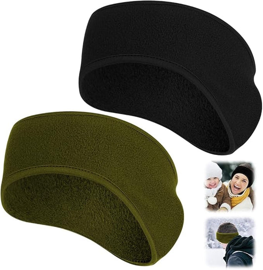 Ear Warmers Headband, Fleece Earmuffs Running Headband Winter Ear Covers Moisture Wicking Ski Sport Headband for Men & Women (19.2 inches, One Size, Cycling)