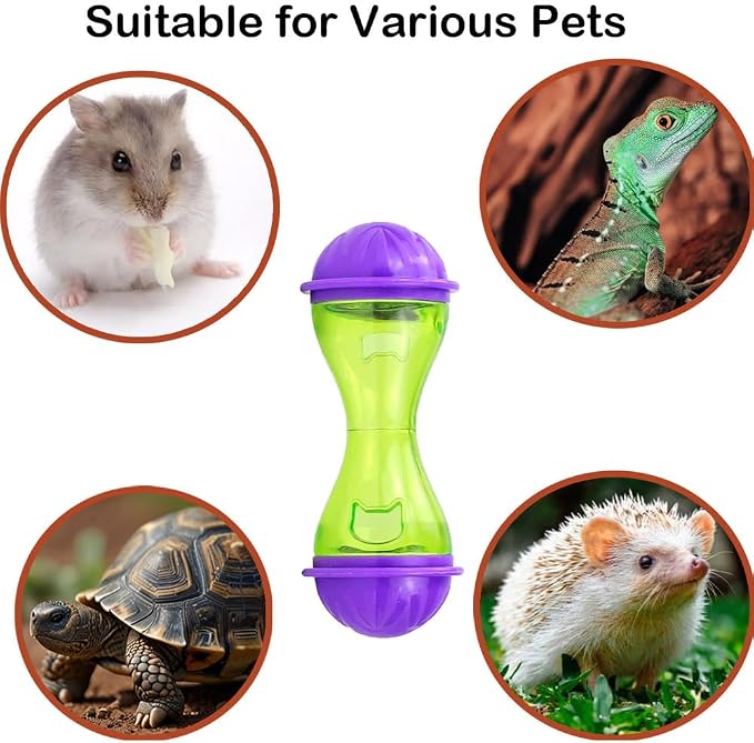 4 Hedgehog Feed Toys Hedgehog Enrichment Toy Hedgehog Supplies Cage Accessories Small Animal Treat Ball Food Dispenser Pet Feeder Feeding Toy for Hamster Lizard Turtle Tortoise Sugar Glider Ferret